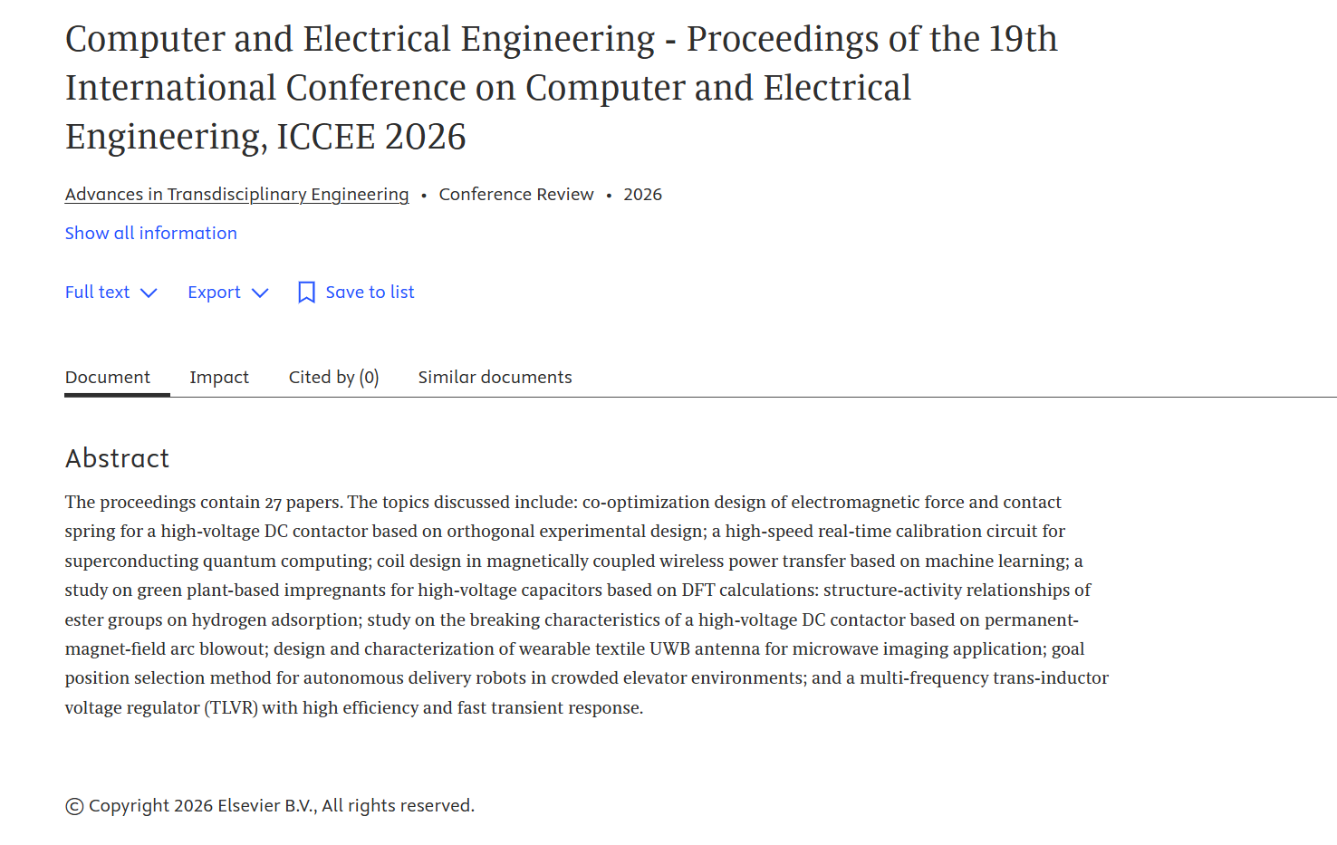 ICCEE 2026 Scopus Indexing